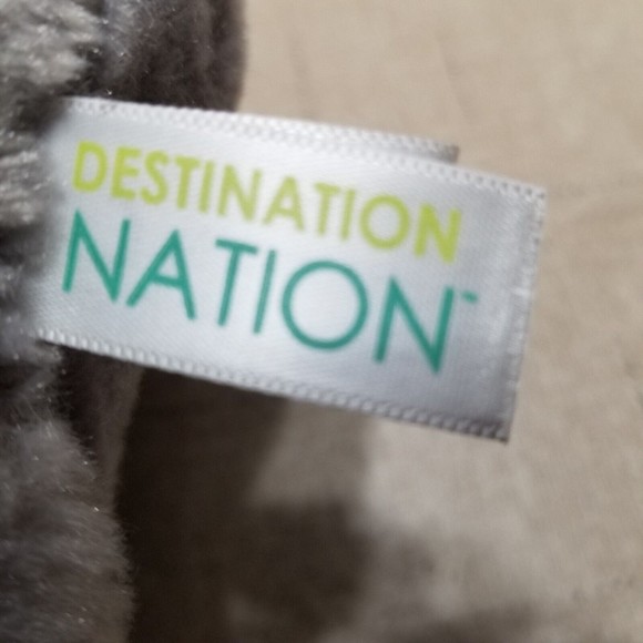 Elephant Plush Aurora Destination Nation Gray Purple Ears Stuffed Animal Toy - Picture 9 of 12